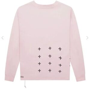 KSUBI ALL DAY BIGGIE ICE QUARTZ Long Sleeve Shirt with Black Cross Pattern